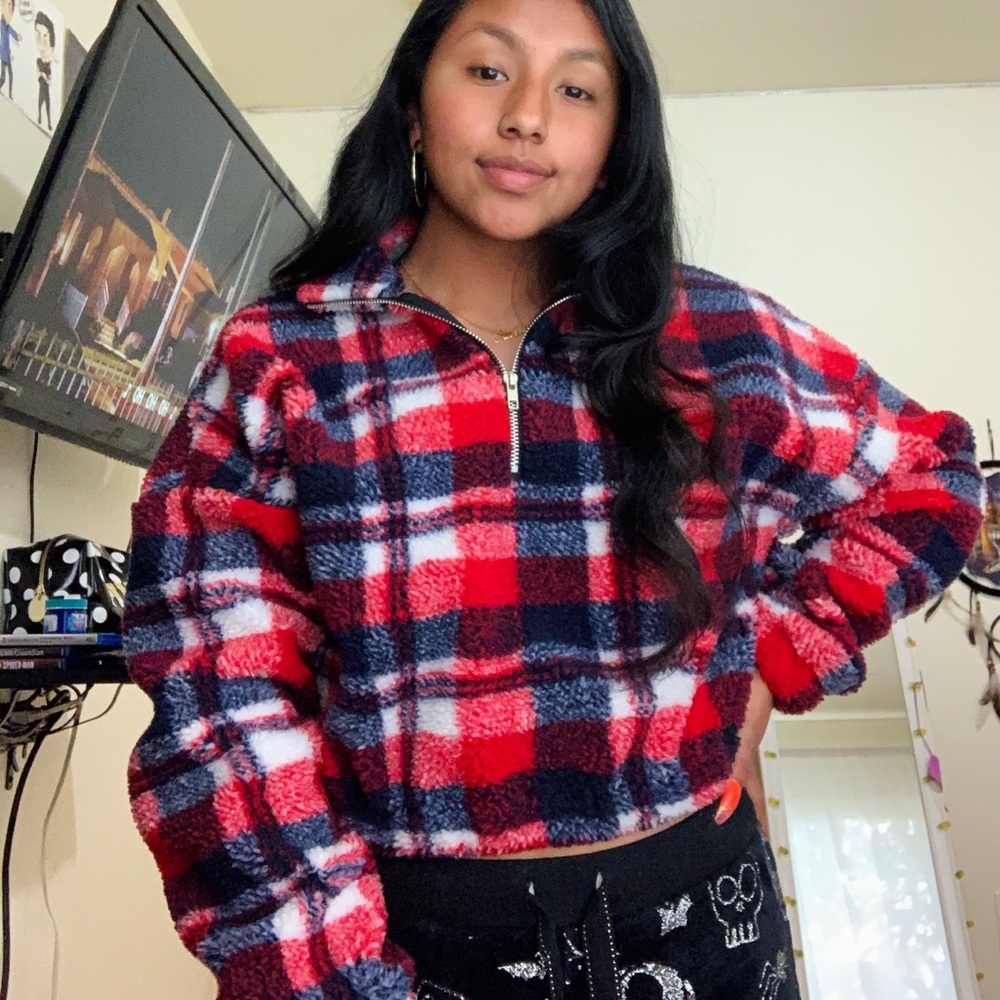 Winter jacket crop top♥️